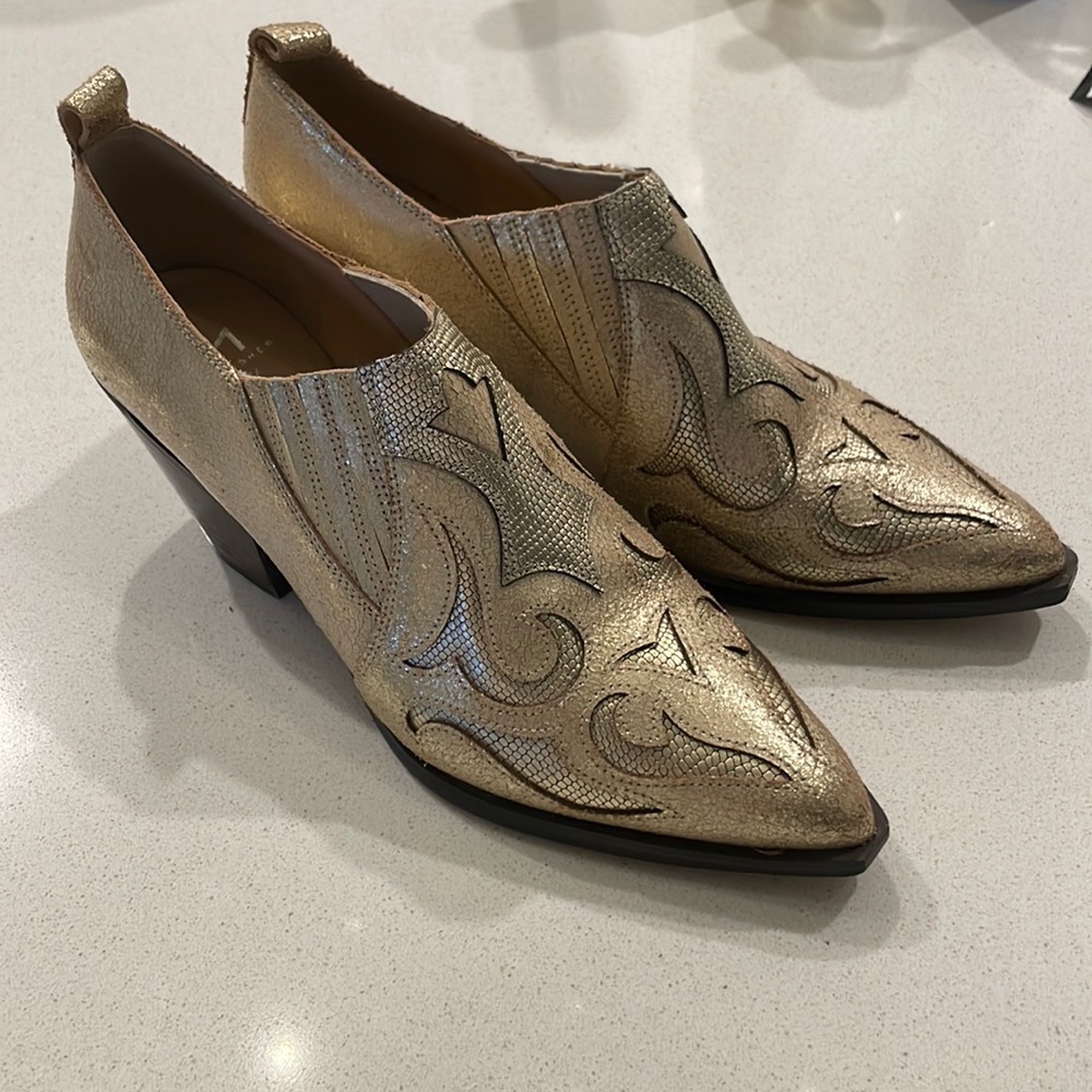 Marc Fisher. Gold booties. Sz 8. Never worn.